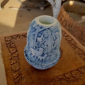 Fenton Art Glass 'Nativity' Fairy Lantern
